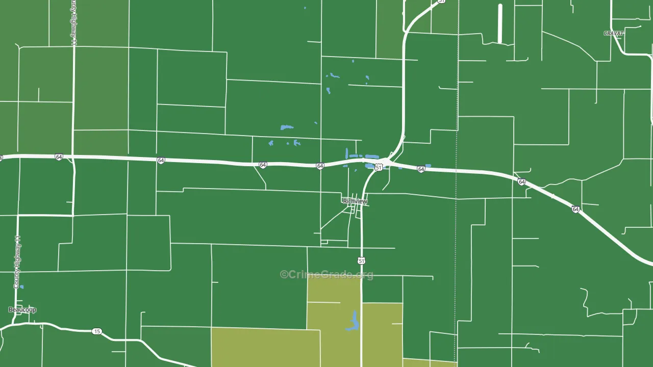 62877, IL Map of Vehicle Theft Rates