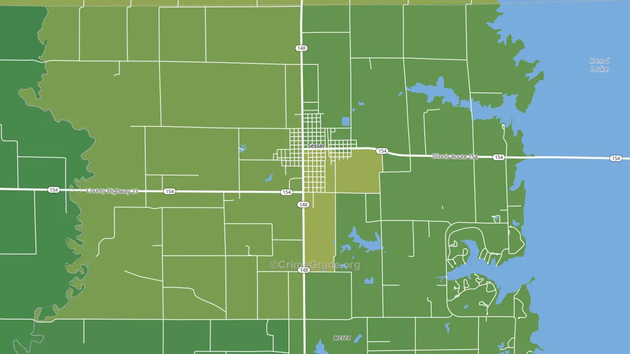 62884, IL Map of Vehicle Theft Rates