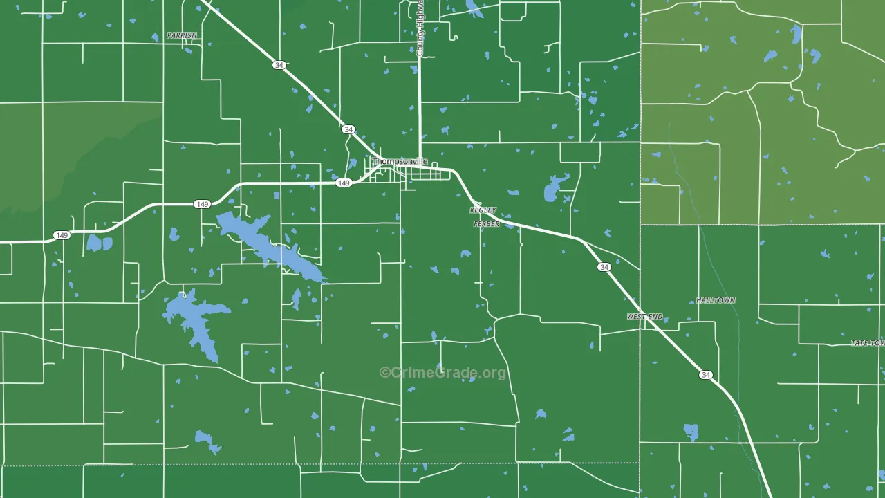 62890, IL Map of Vehicle Theft Rates