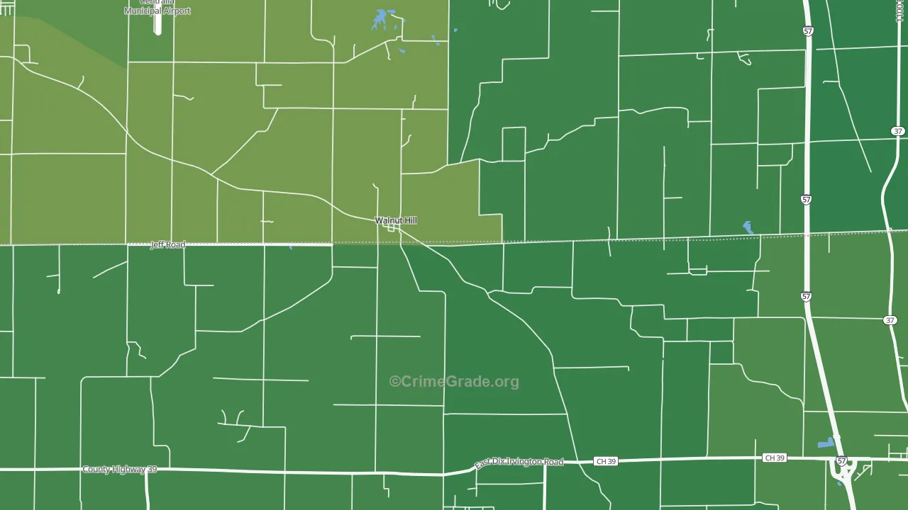 62893, IL Map of Vehicle Theft Rates