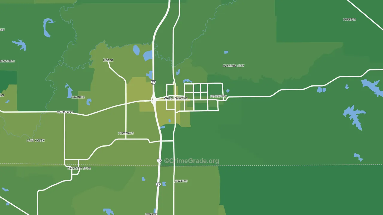 62896, IL Map of Vehicle Theft Rates