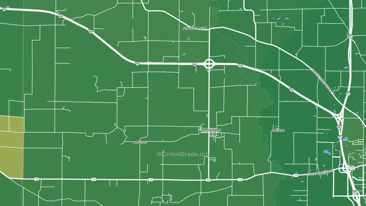 62898, IL Map of Vehicle Theft Rates