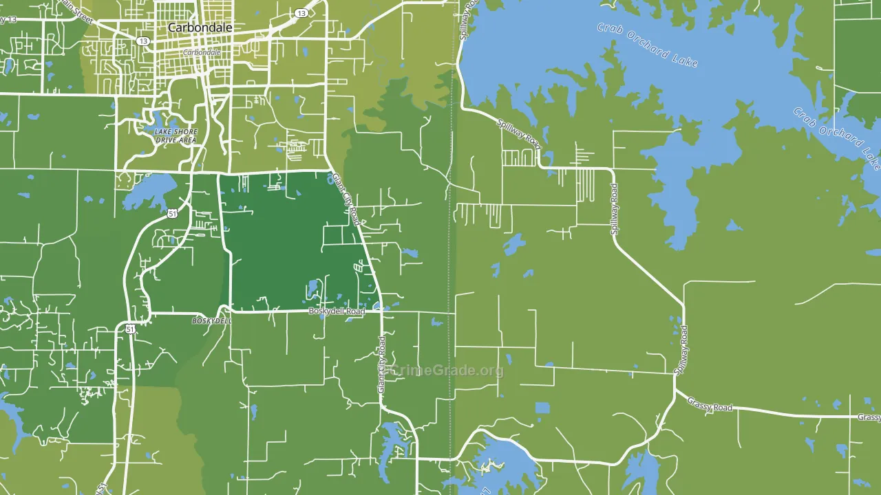 62902, IL Map of Vehicle Theft Rates