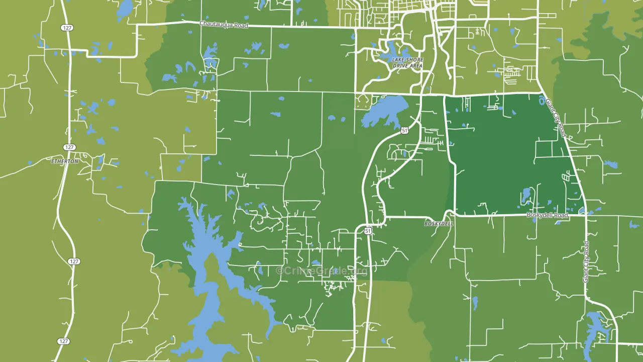 62903, IL Map of Vehicle Theft Rates