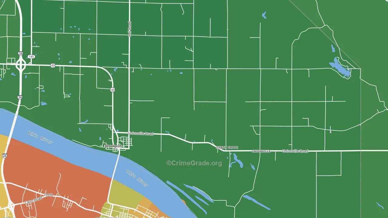 62910, IL Map of Vehicle Theft Rates