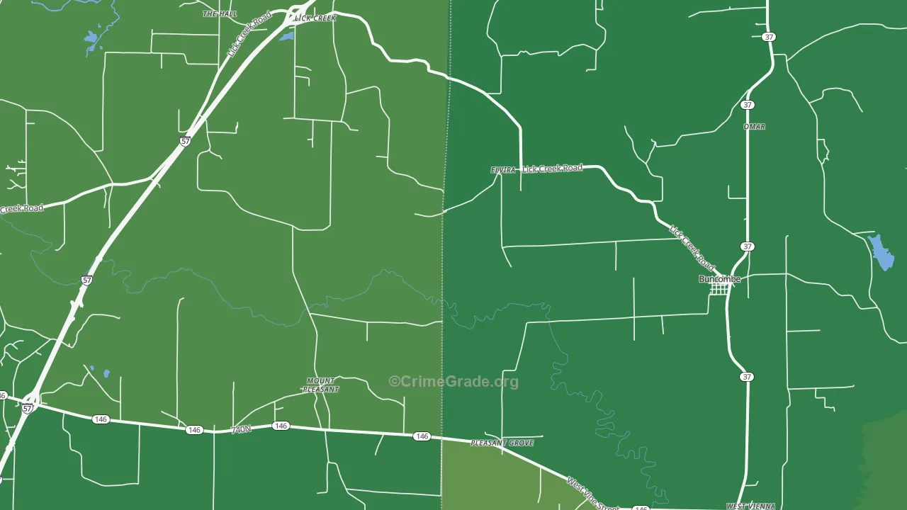 62912, IL Map of Vehicle Theft Rates