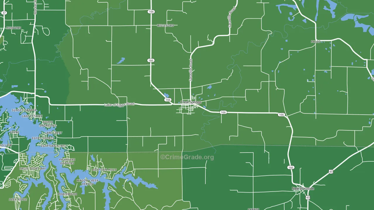 62922, IL Map of Vehicle Theft Rates