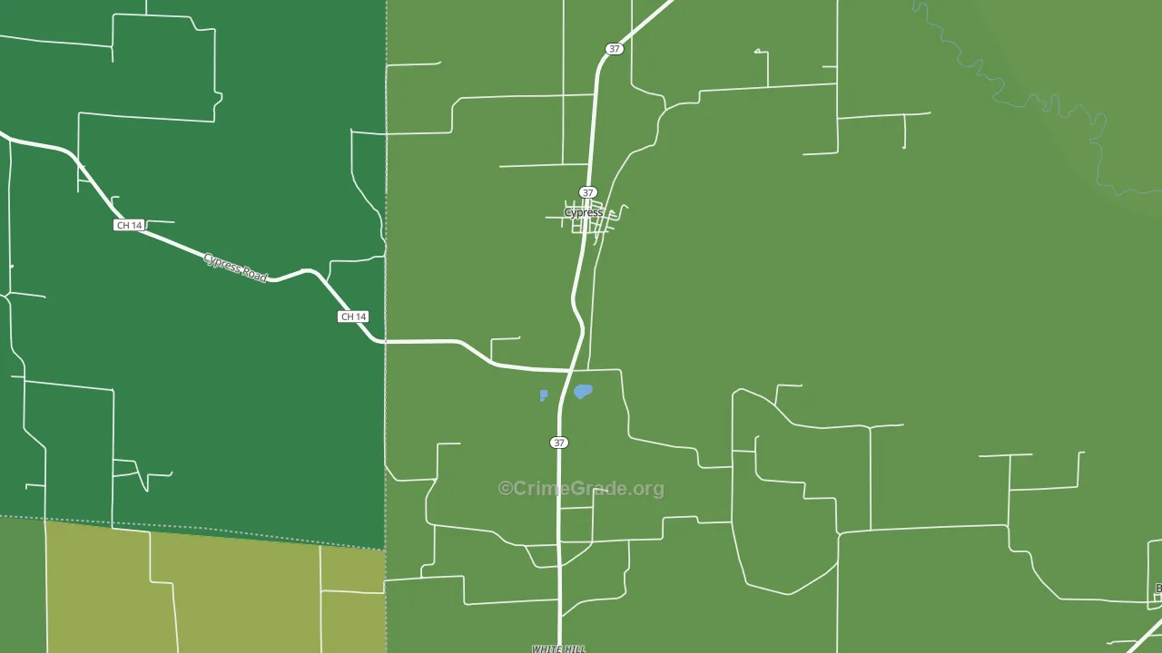62923, IL Map of Vehicle Theft Rates