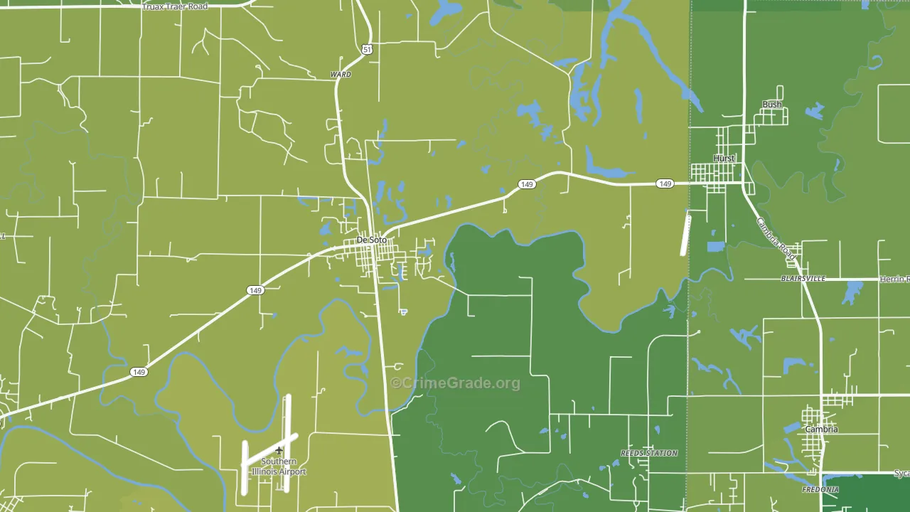 62924, IL Map of Vehicle Theft Rates