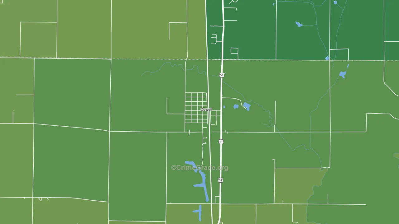 62927, IL Map of Vehicle Theft Rates