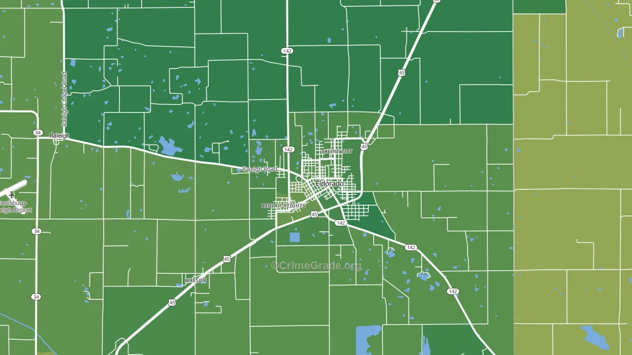 62930, IL Map of Vehicle Theft Rates