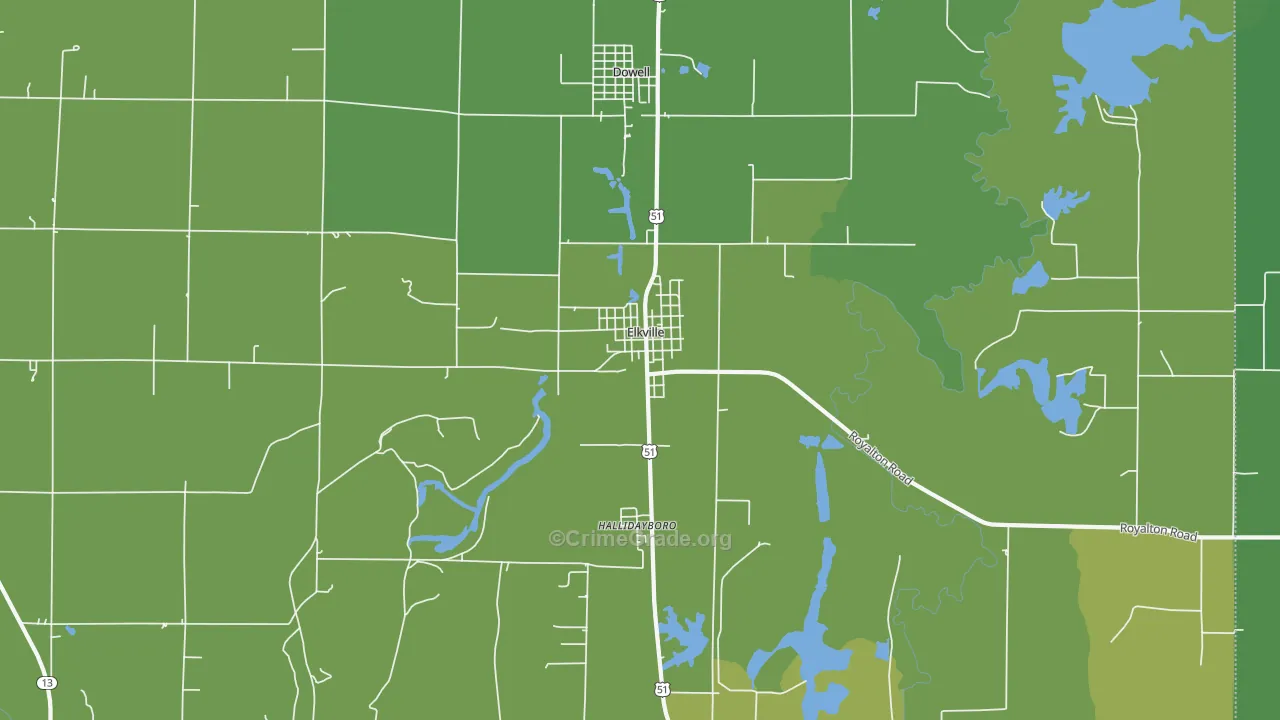 62932, IL Map of Vehicle Theft Rates