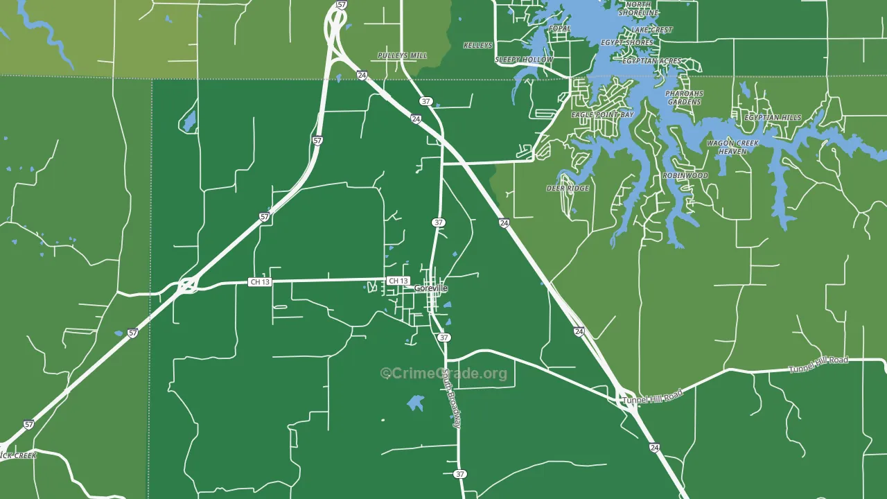 62939, IL Map of Vehicle Theft Rates