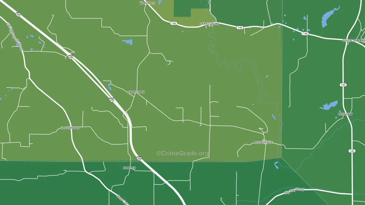 62943, IL Map of Vehicle Theft Rates