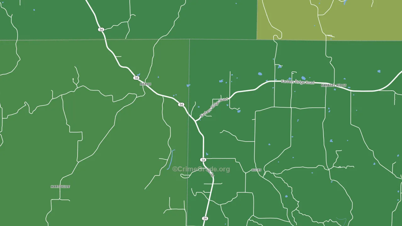 62947, IL Map of Vehicle Theft Rates