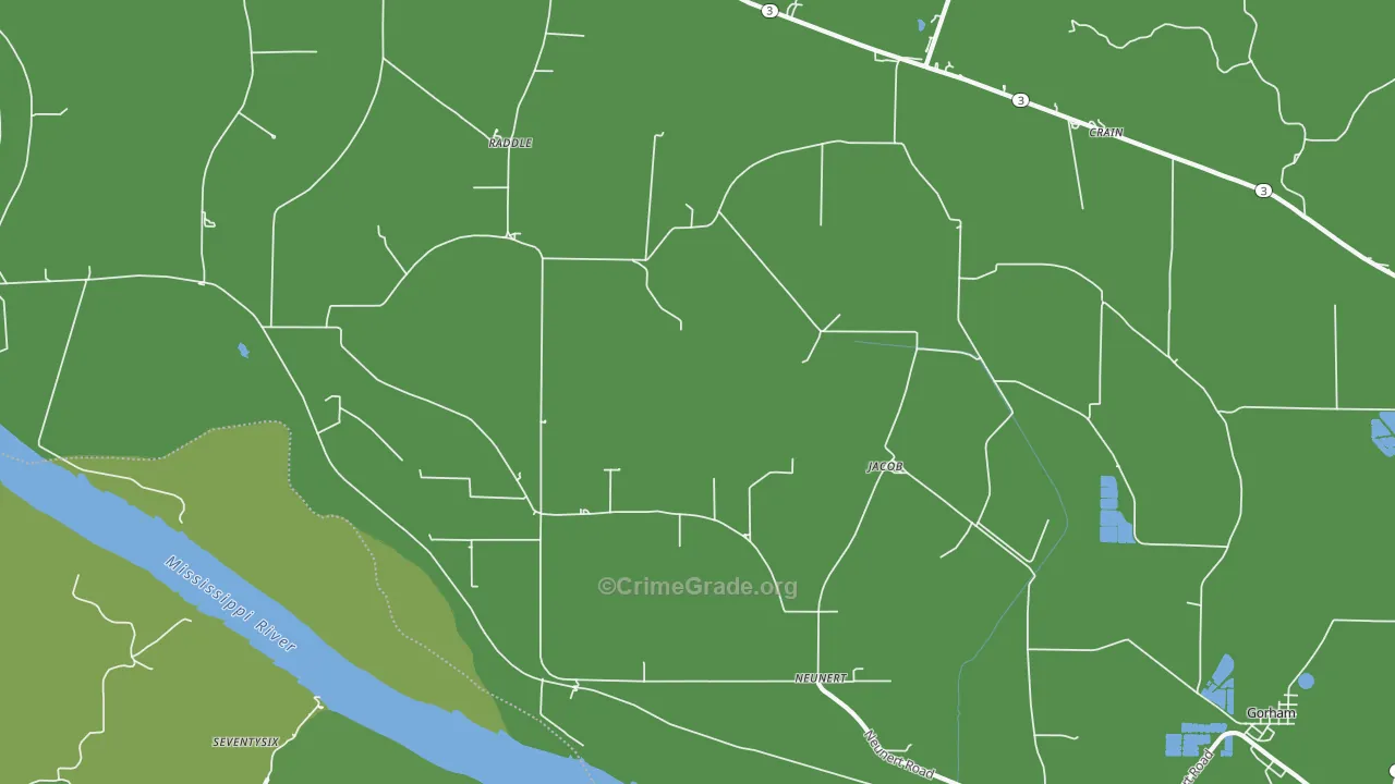 62950, IL Map of Vehicle Theft Rates
