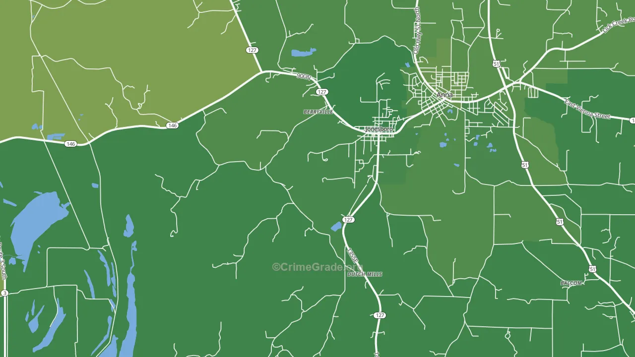 62952, IL Map of Vehicle Theft Rates