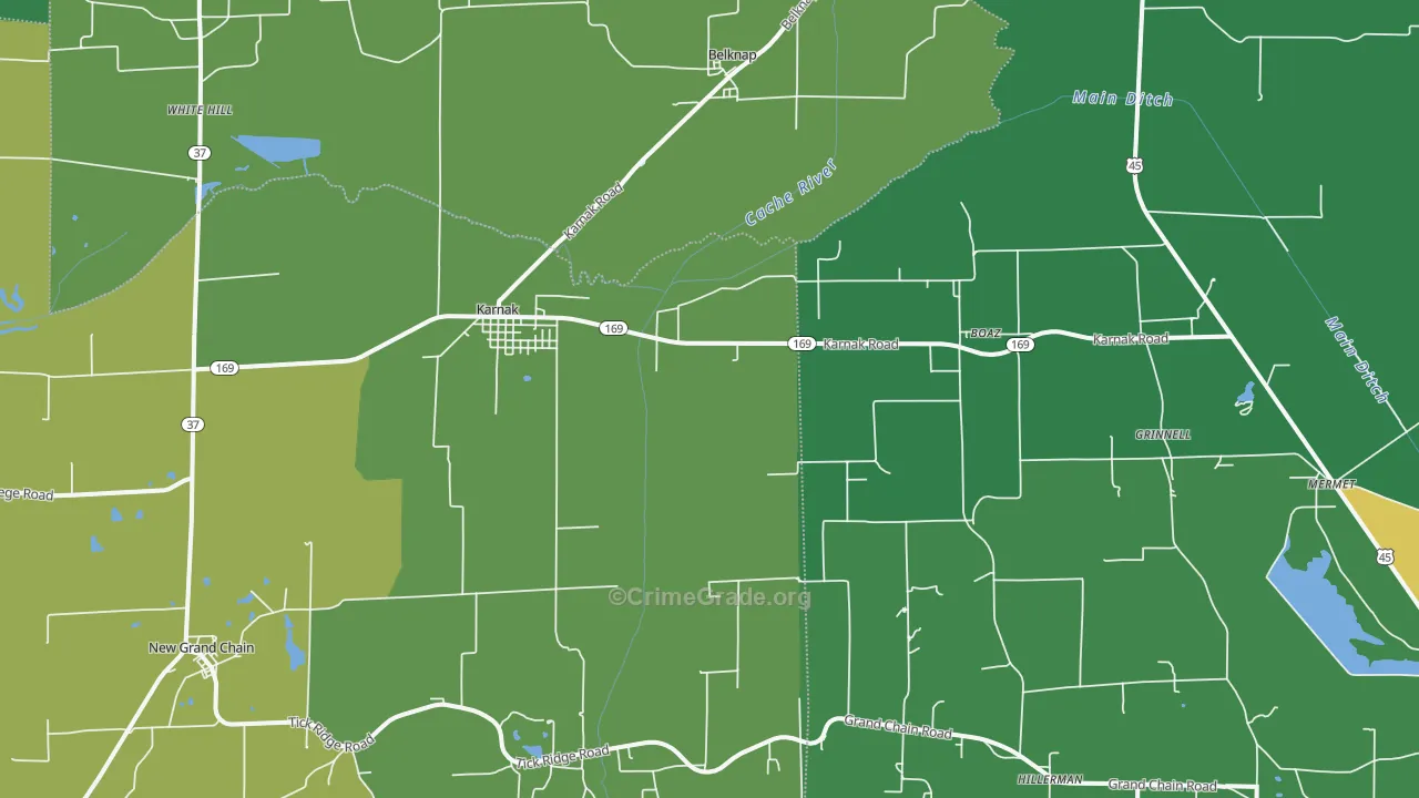 62956, IL Map of Vehicle Theft Rates