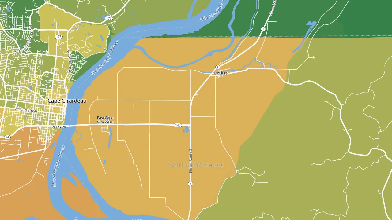 62957, IL Map of Vehicle Theft Rates
