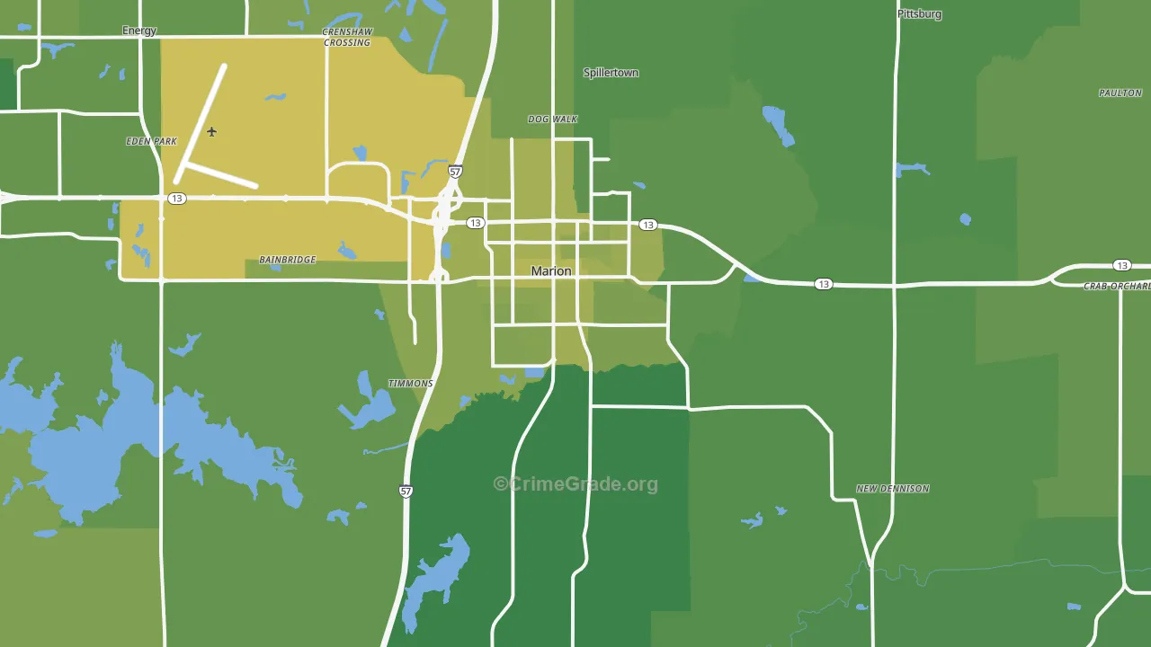 62959, IL Map of Vehicle Theft Rates