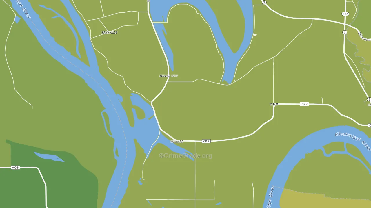 62962, IL Map of Vehicle Theft Rates
