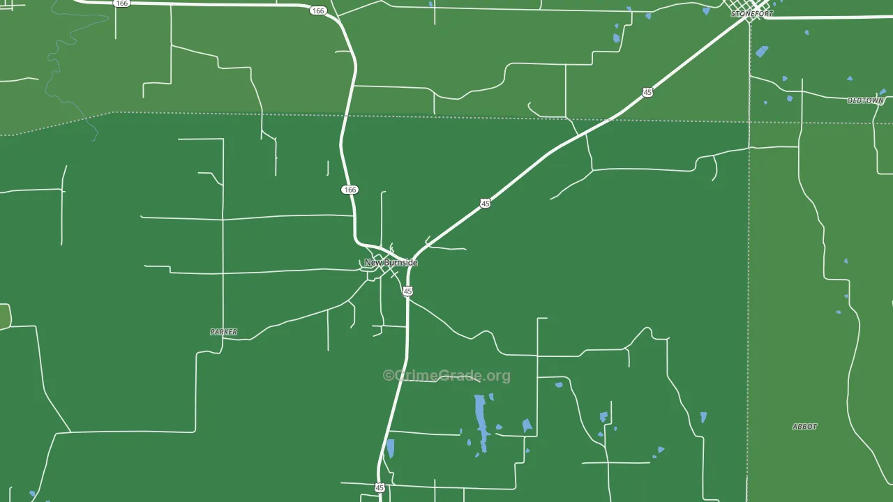 62967, IL Map of Vehicle Theft Rates