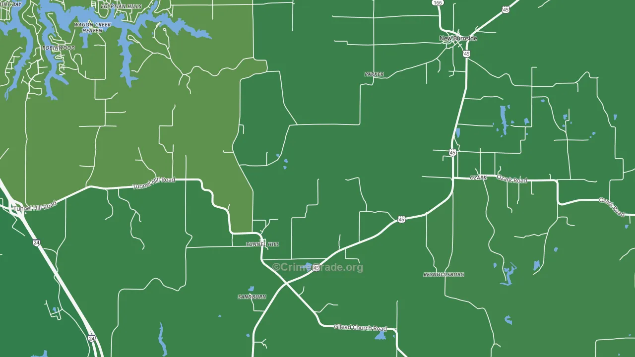 62972, IL Map of Vehicle Theft Rates