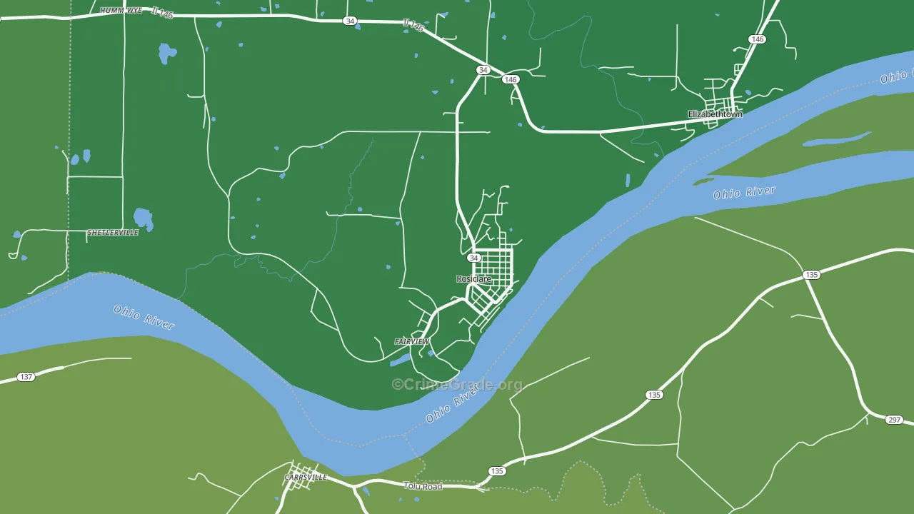 62982, IL Map of Vehicle Theft Rates