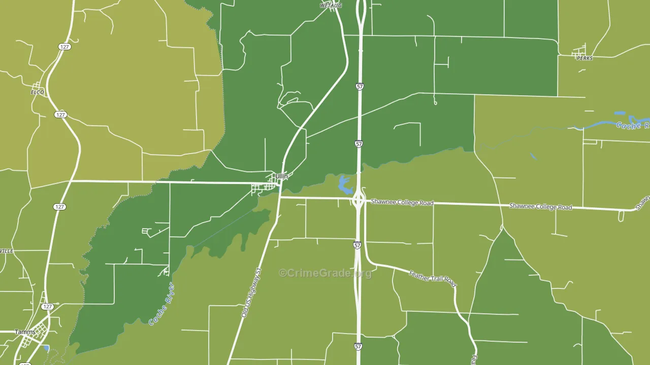 62992, IL Map of Vehicle Theft Rates