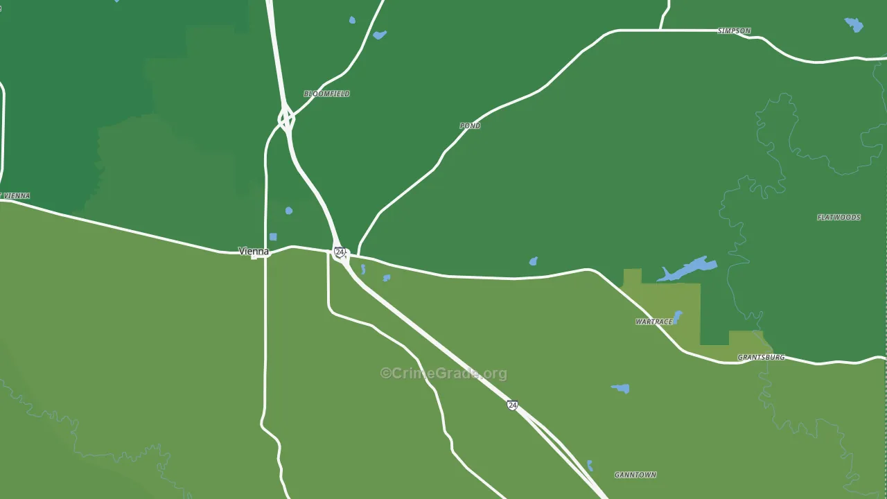 62995, IL Map of Vehicle Theft Rates