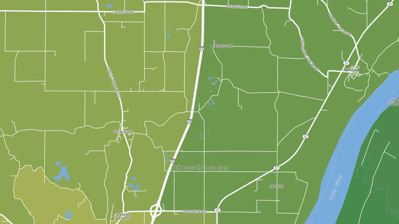 62996, IL Map of Vehicle Theft Rates