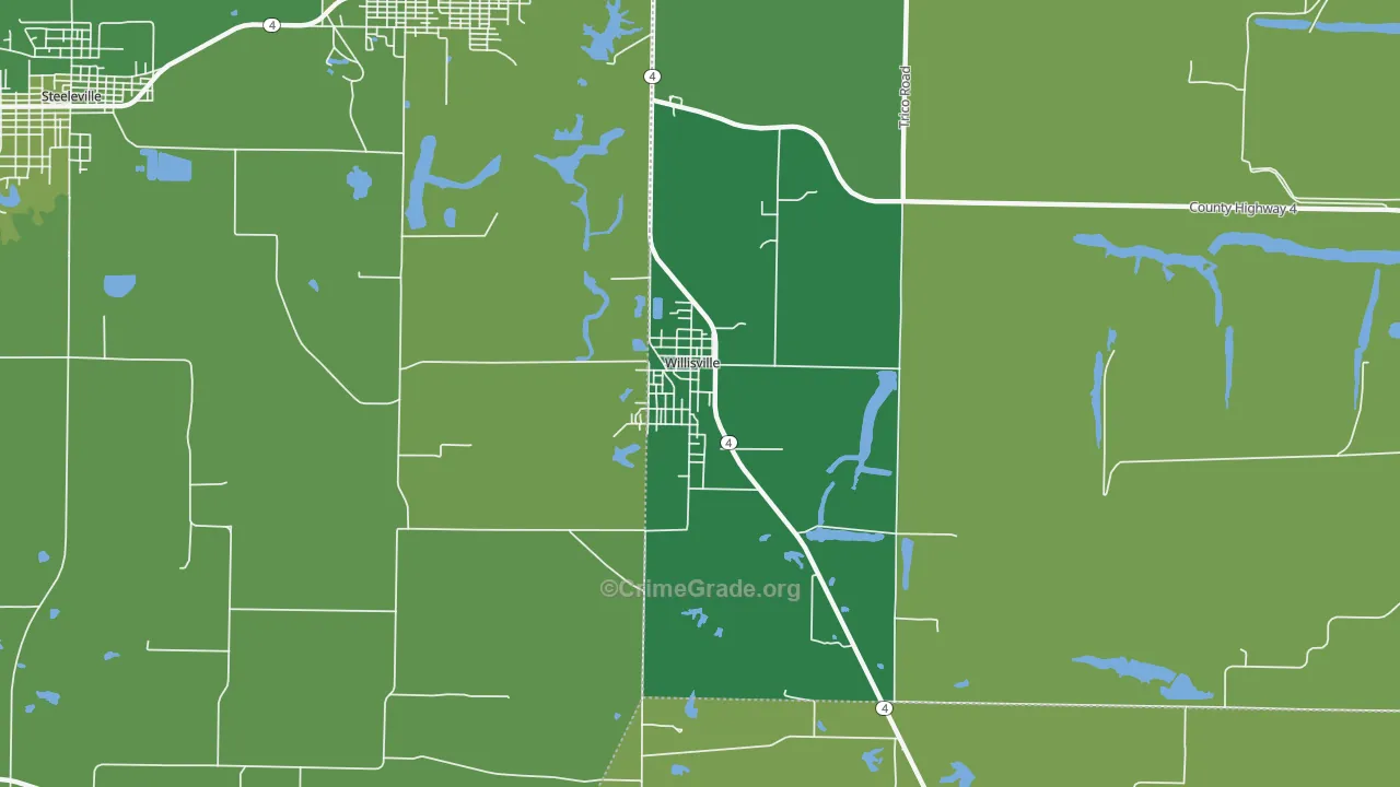 62997, IL Map of Vehicle Theft Rates