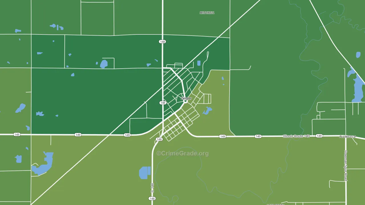 62999, IL Map of Vehicle Theft Rates
