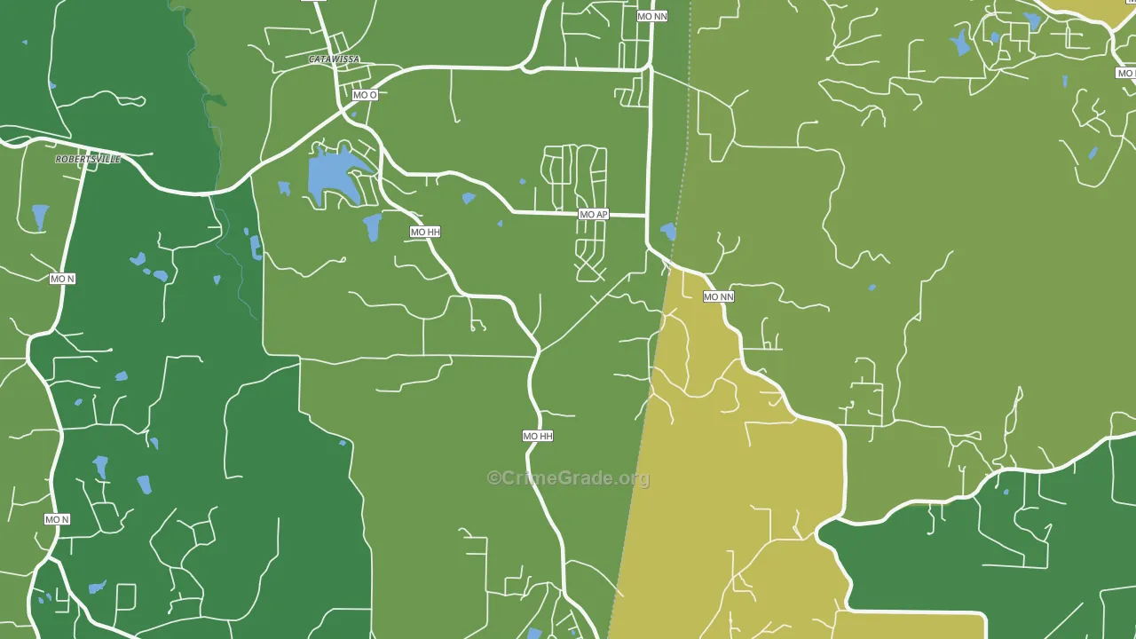 63015, MO Map of Vehicle Theft Rates