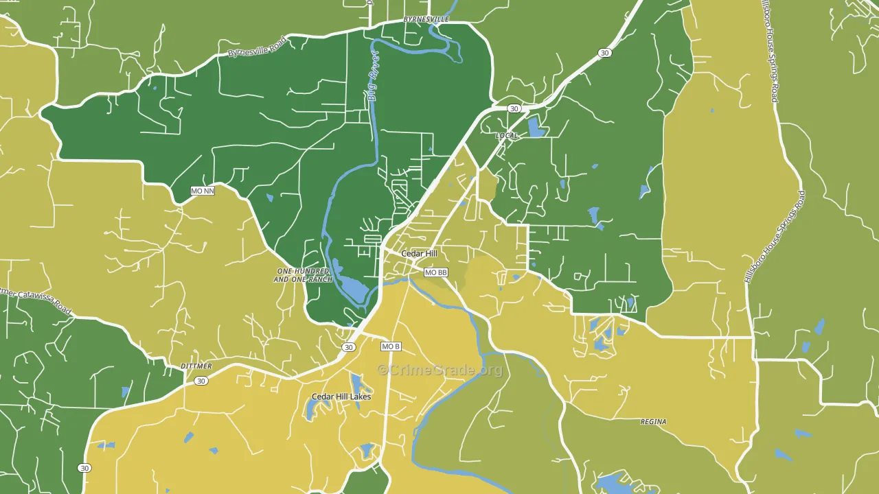63016, MO Map of Vehicle Theft Rates