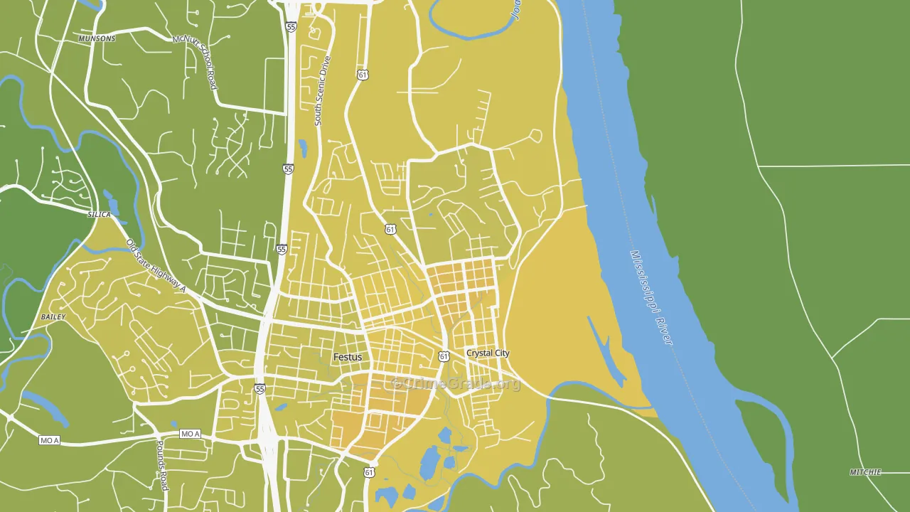 63019, MO Map of Vehicle Theft Rates