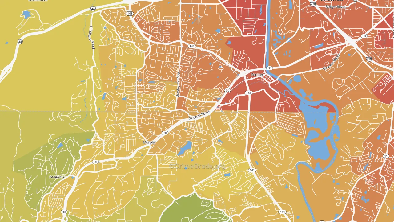 63026, MO Map of Vehicle Theft Rates