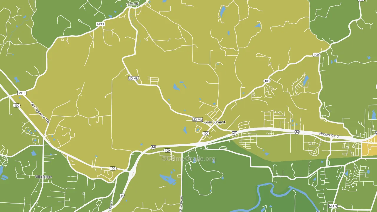63039, MO Map of Vehicle Theft Rates