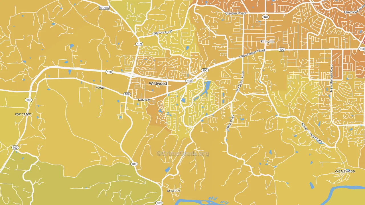63040, MO Map of Vehicle Theft Rates