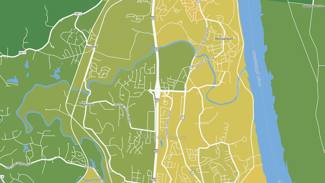63048, MO Map of Vehicle Theft Rates