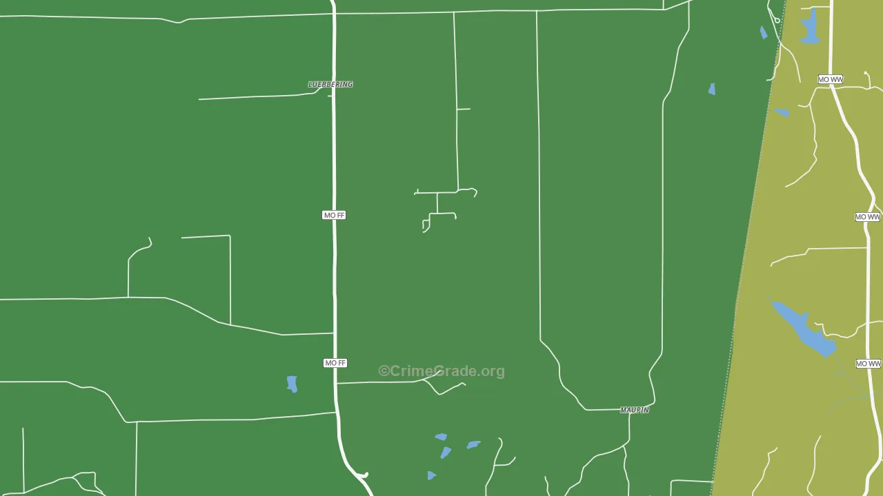 63061, MO Map of Vehicle Theft Rates