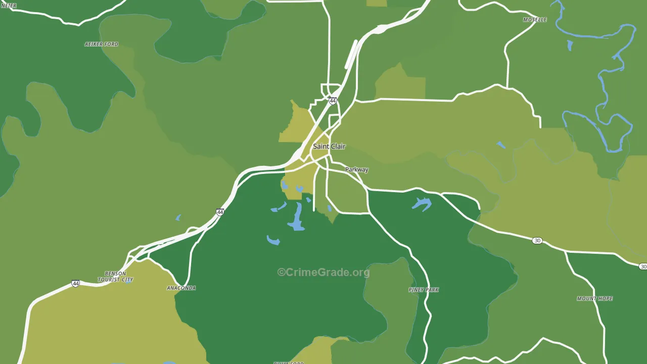 63077, MO Map of Vehicle Theft Rates