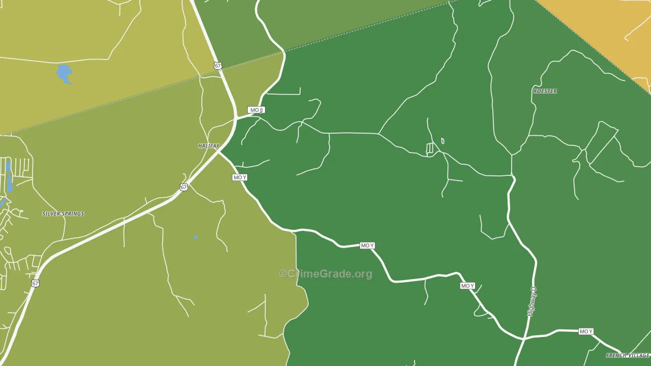 63087, MO Map of Vehicle Theft Rates