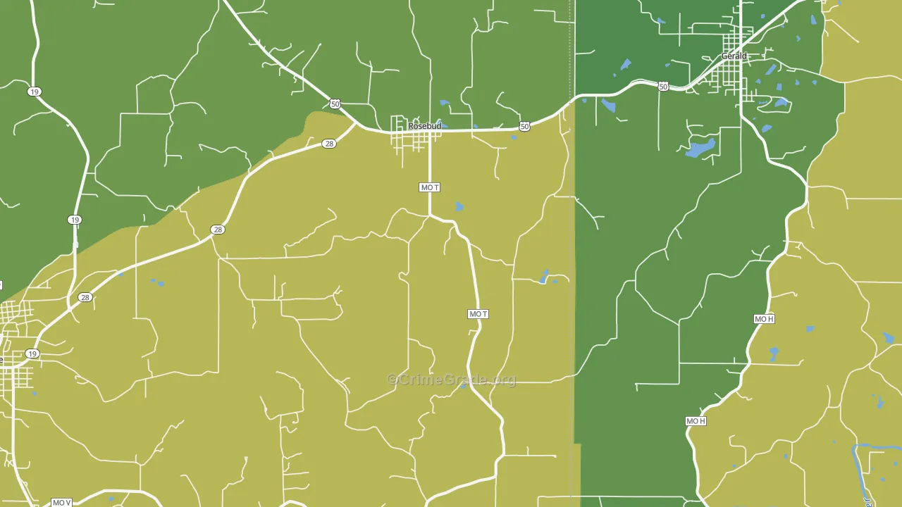 63091, MO Map of Vehicle Theft Rates