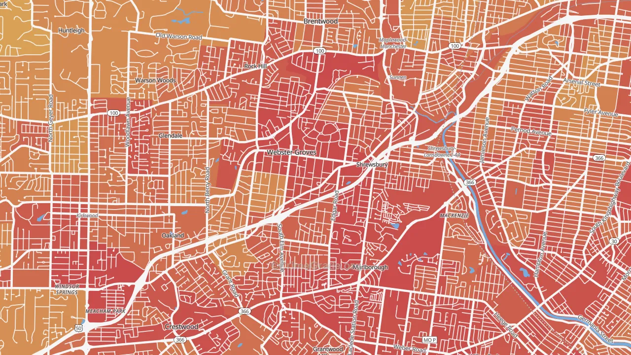 63119, MO Map of Vehicle Theft Rates