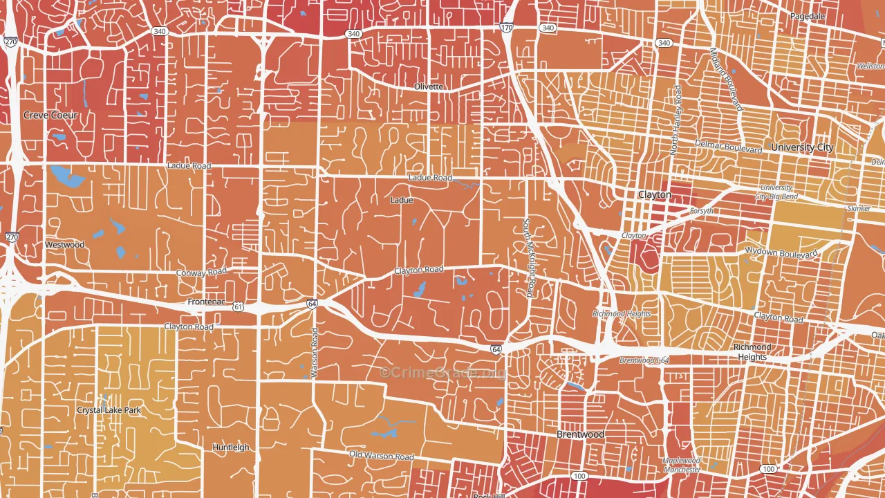 63124, MO Map of Vehicle Theft Rates
