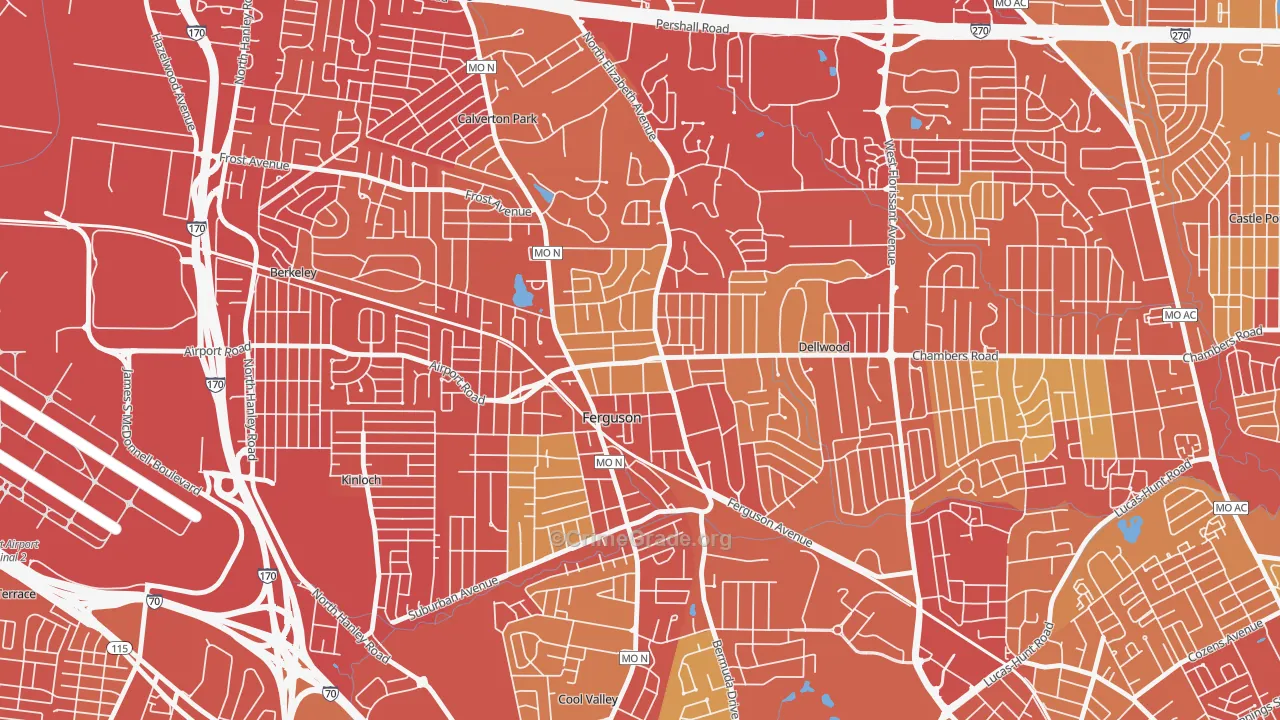 63135, MO Map of Vehicle Theft Rates