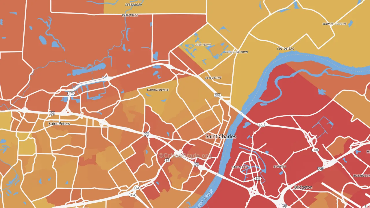63301, MO Map of Vehicle Theft Rates