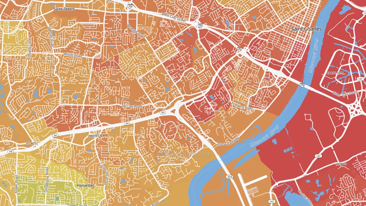 63303, MO Map of Vehicle Theft Rates