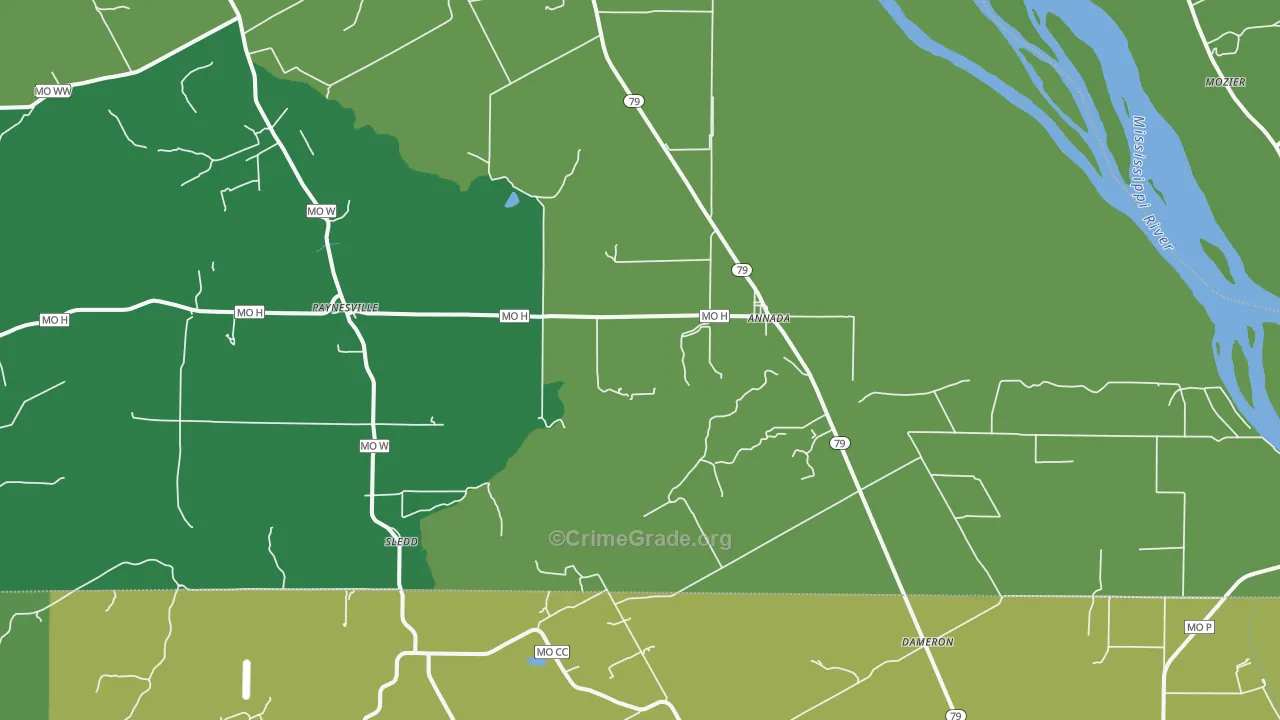 63330, MO Map of Vehicle Theft Rates
